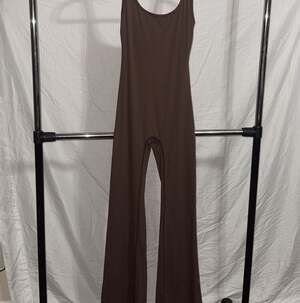 Anna-Kaci Active Women's Sleeveless Open Back Fitted Jumpsuit with Flare